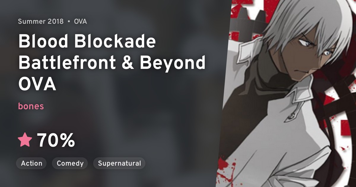Kekkai Sensen Beyond Ova Blood Blockade Battlefront Beyond Ova Anilist
