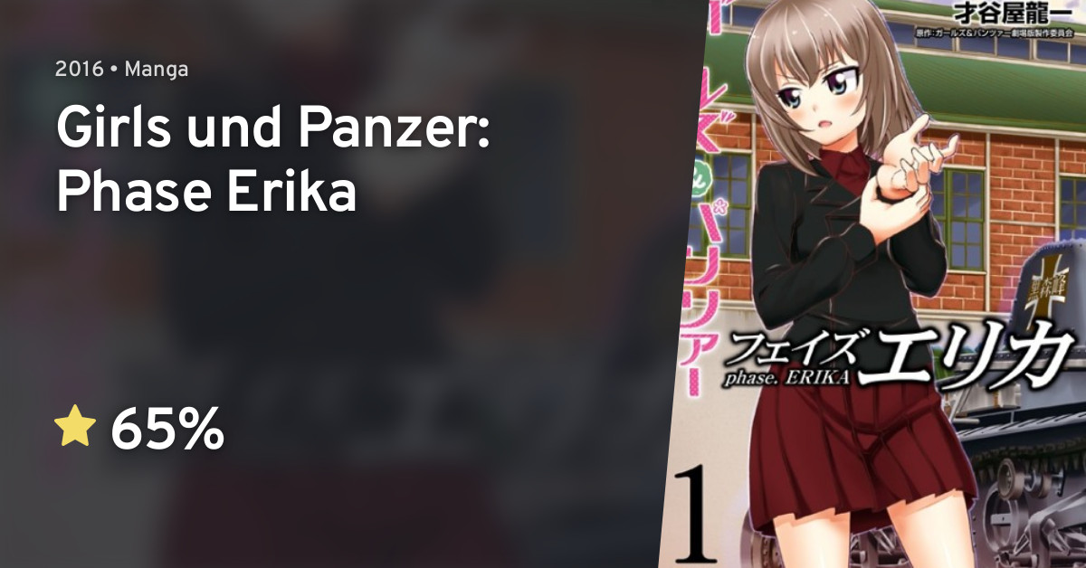 Girls Und Panzer Phase Erika Anilist