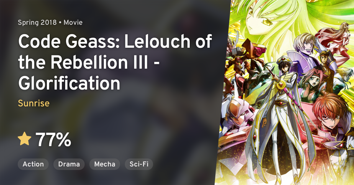 CODE GEASS Lelouch of the Rebellion｜List of Works｜SUNRISE