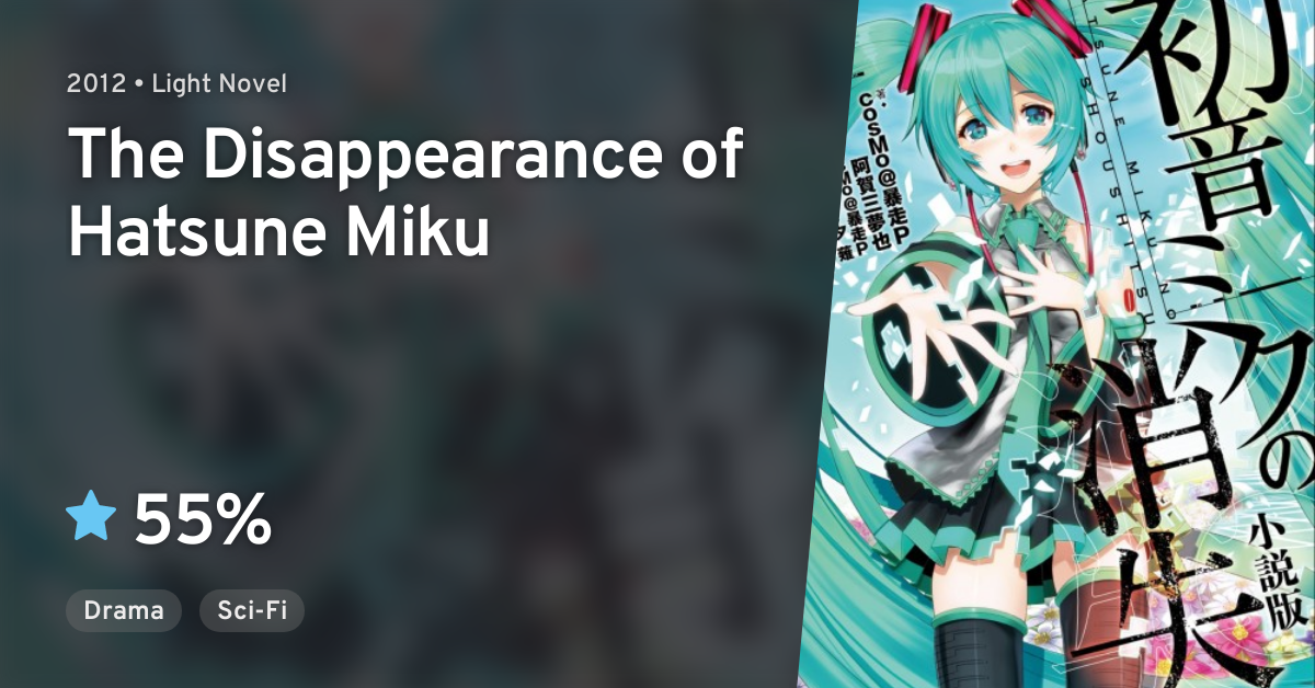 The Disappearance of Hatsune Miku