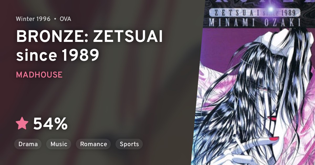 BRONZE ZETSUAI since 1989 · AniList