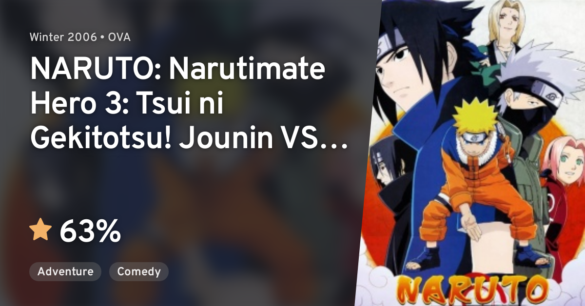 Naruto Narutimate Hero 3: Tsuini Gekitotsu! Jounin vs. Genin