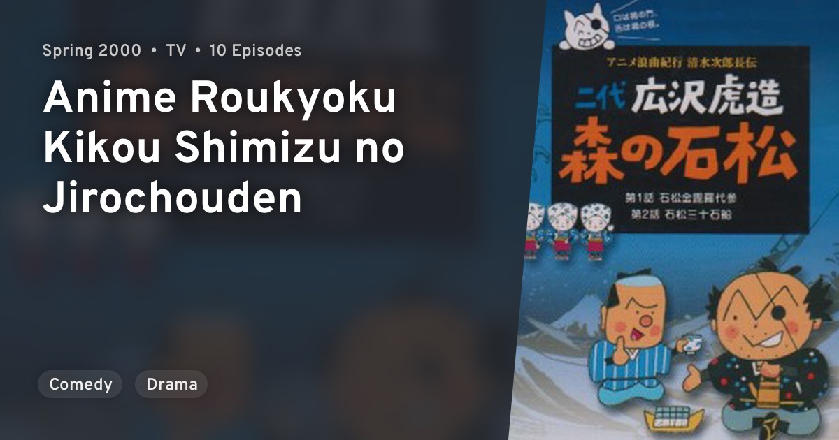 Anime Roukyoku Kikou Shimizu No Jirochouden Anilist