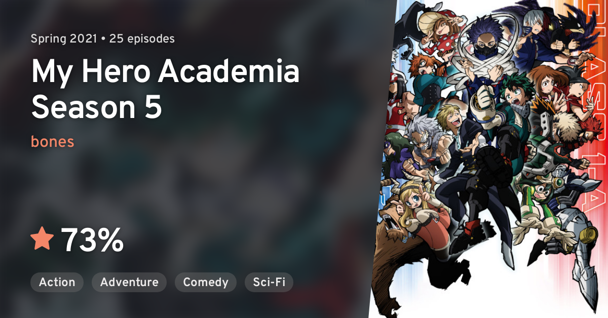 My Hero Academia' terá 25 episódios na 5ª temporada