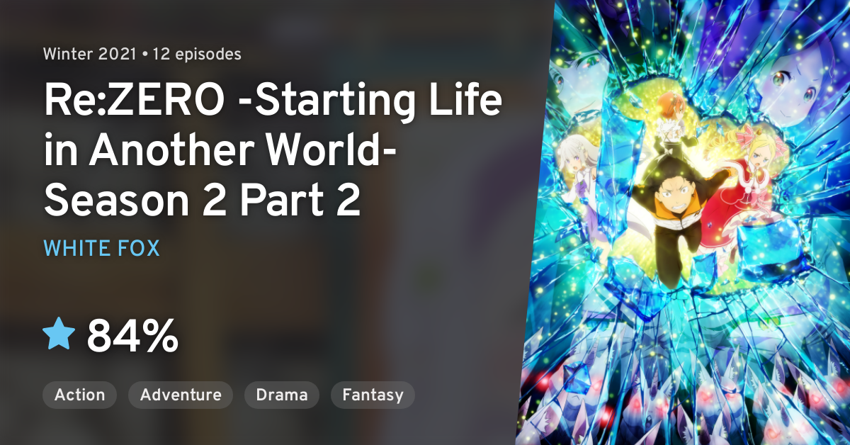 Re:ZERO: Starting Life in Another World Season 2: Part II Anime