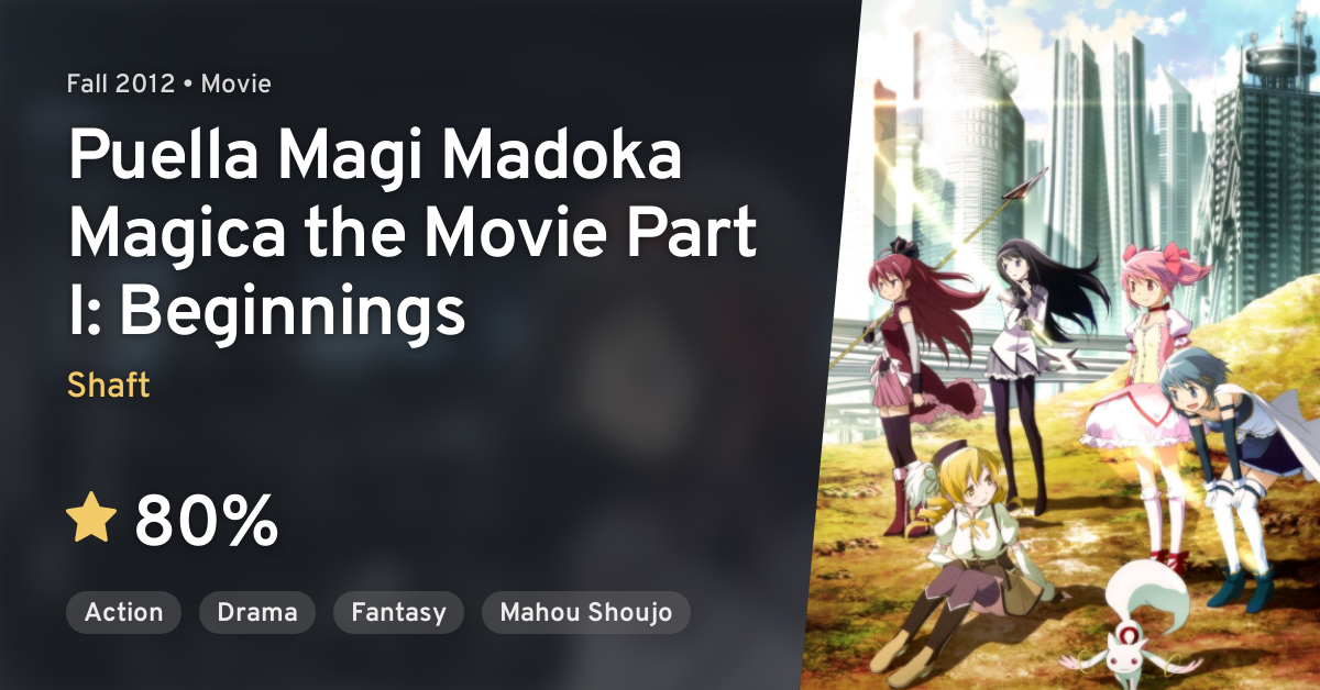 Mahou Shoujo Madoka☆Magica (Puella Magi Madoka Magica) · AniList