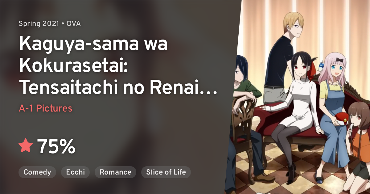 Kaguya-sama: Love is War OVA, comedy, work of art, That Eroi magazine!  Sauce:KAGUYA-SAMA WA KOKURASETAI: TENSAI-TACHI NO RENAI ZUNOUSEN OVA Genre:  Comedy, Psychological, Romance, School, Seinen Other