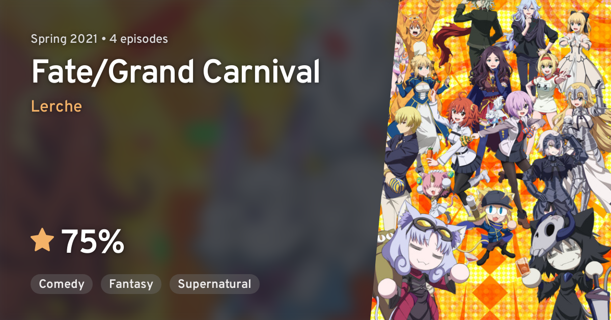 Fate Grand Carnival Anilist