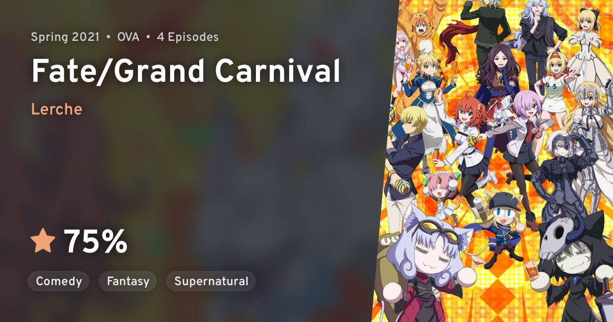 Fate Grand Carnival Anilist
