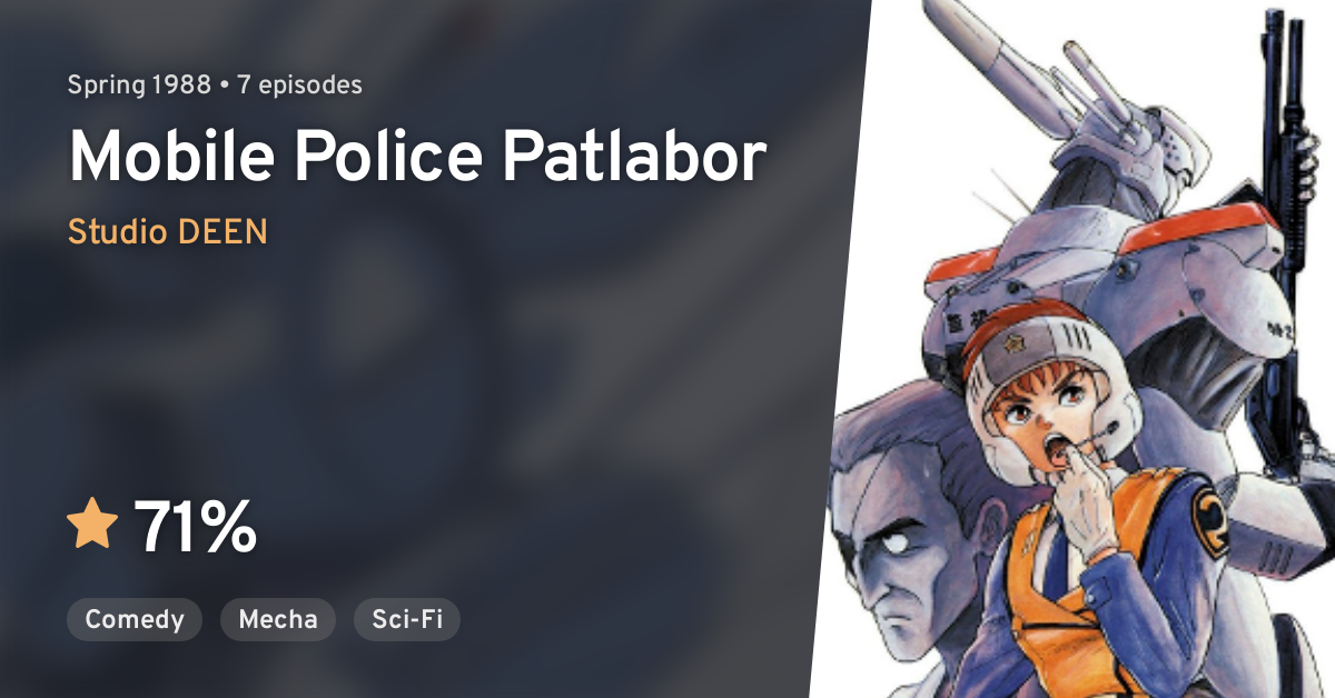 Kidou Keisatsu Patlabor (Mobile Police Patlabor) · AniList