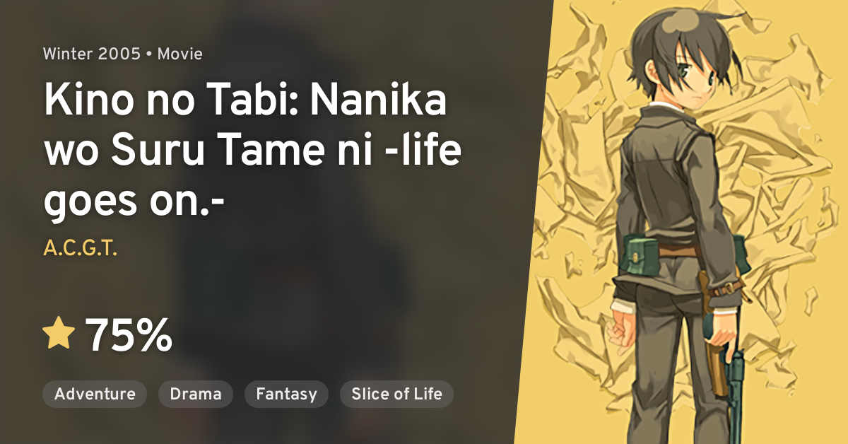 Kino no Tabi: the Beautiful World (Kino's Journey: The Beautiful World) ·  AniList