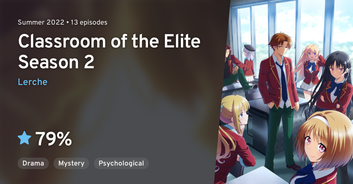 Youkoso Jitsuryoku Shijou Shugi no Kyoushitsu e 2nd Season (Classroom of  the Elite Season 2) · AniList