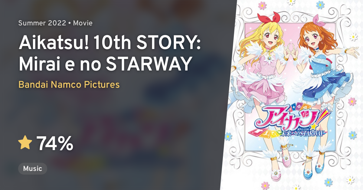 Aikatsu! 10th STORY: Mirai e no STARWAY · AniList Aikatsu! 10th STORY: Mirai e no STARWAY · AniList