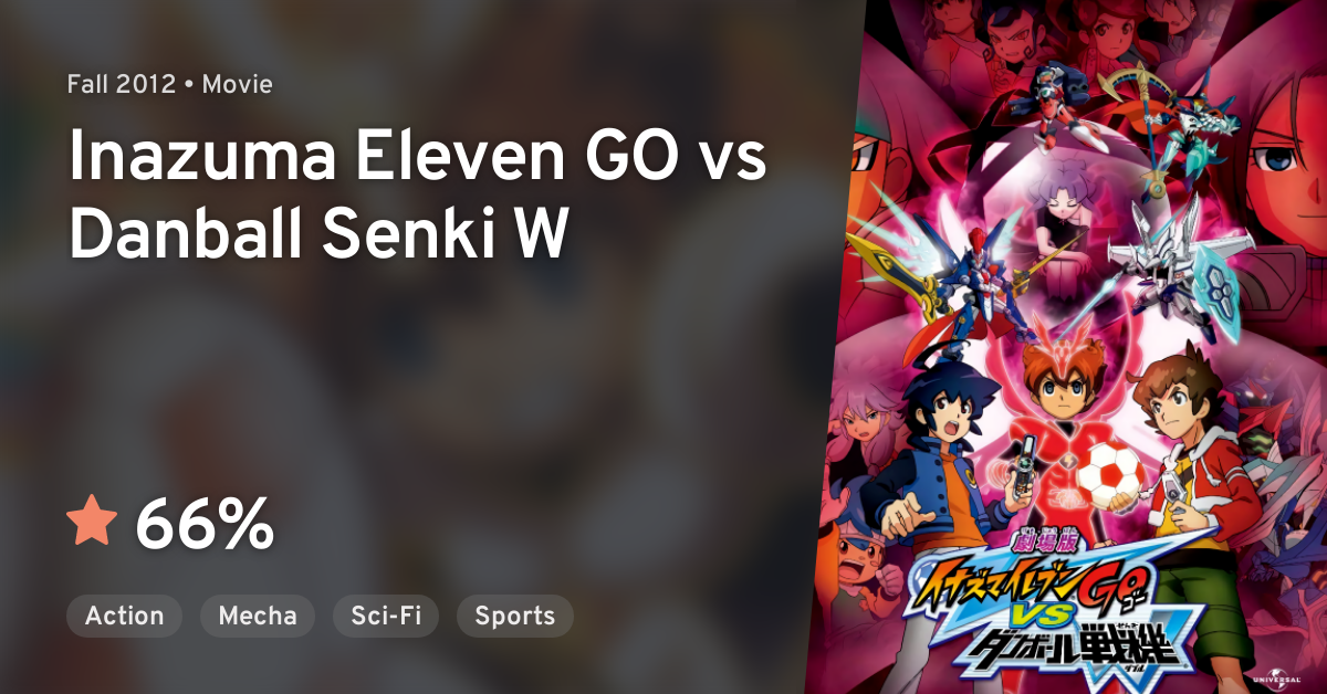 Inazuma Eleven Go vs. Danball Senki W Movie /// Genres: Action, Kids,  Mecha, Sports