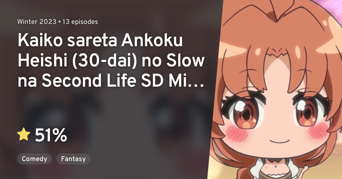Kaiko Sareta Ankoku Heishi (30-dai) no Slow na Second Life - Anime - AniDB