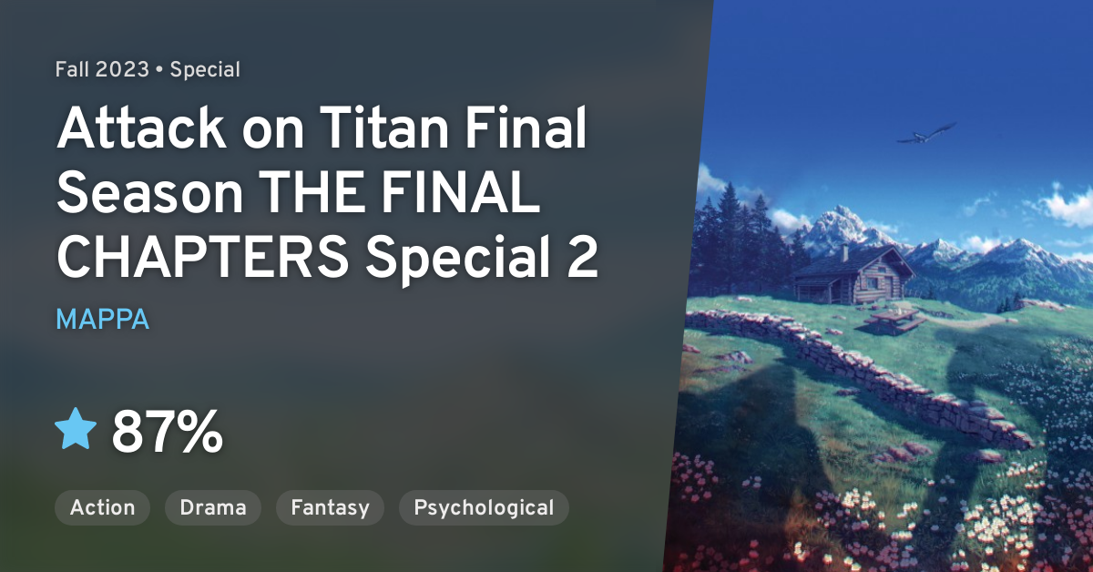 Shingeki no Kyojin: The Final Season Part 2 (Attack on Titan Final Season  Part 2) · AniList