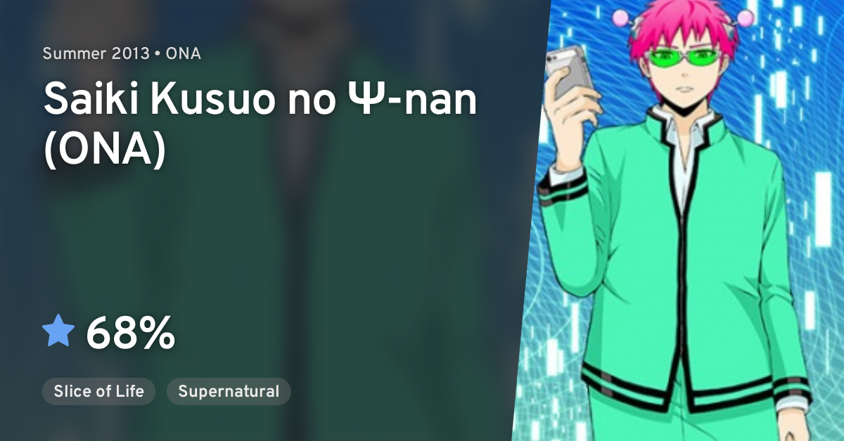 Saiko kusuo  Manga anime, Anime shows, Anime characters