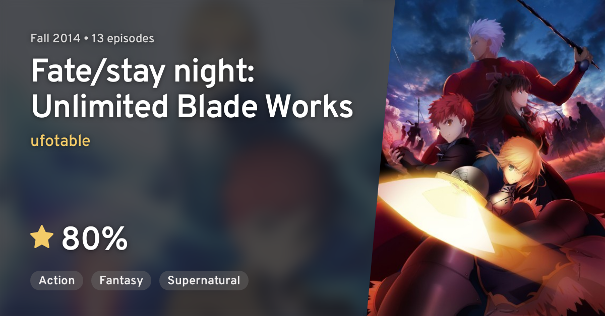 Watch Fate/Stay Night: Unlimited Blade Works Season 1
