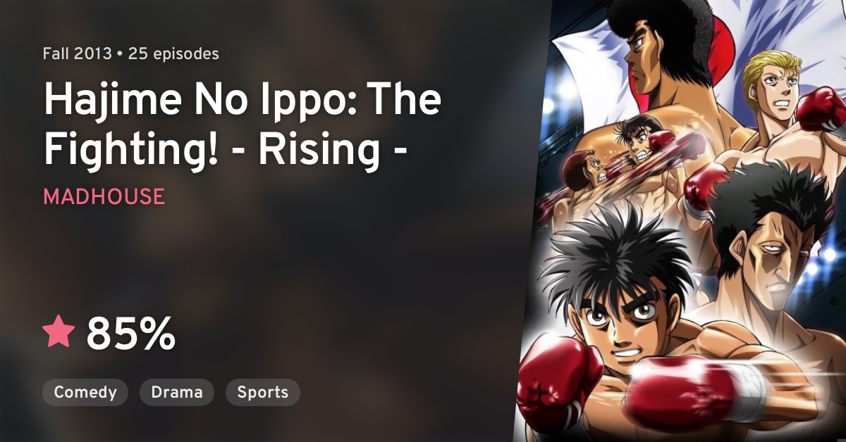 Hajime no Ippo: Rising  Anime, Japanese anime series, Anime music