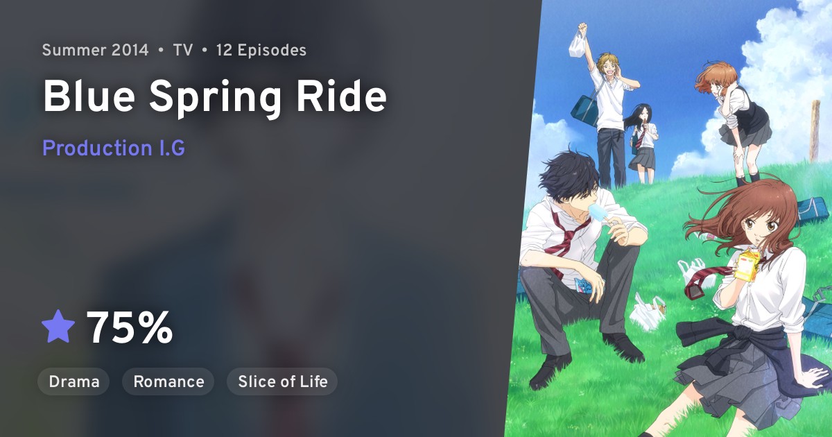 Ao Haru Ride  Ao haru ride, Blue springs ride, Anime