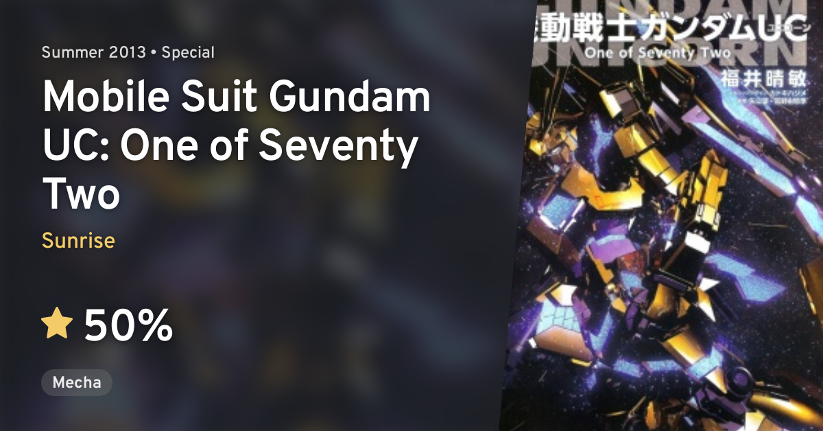 Kidou Senshi Gundam Uc: One Of Seventy Two (mobile Suit Gundam Uc: One 