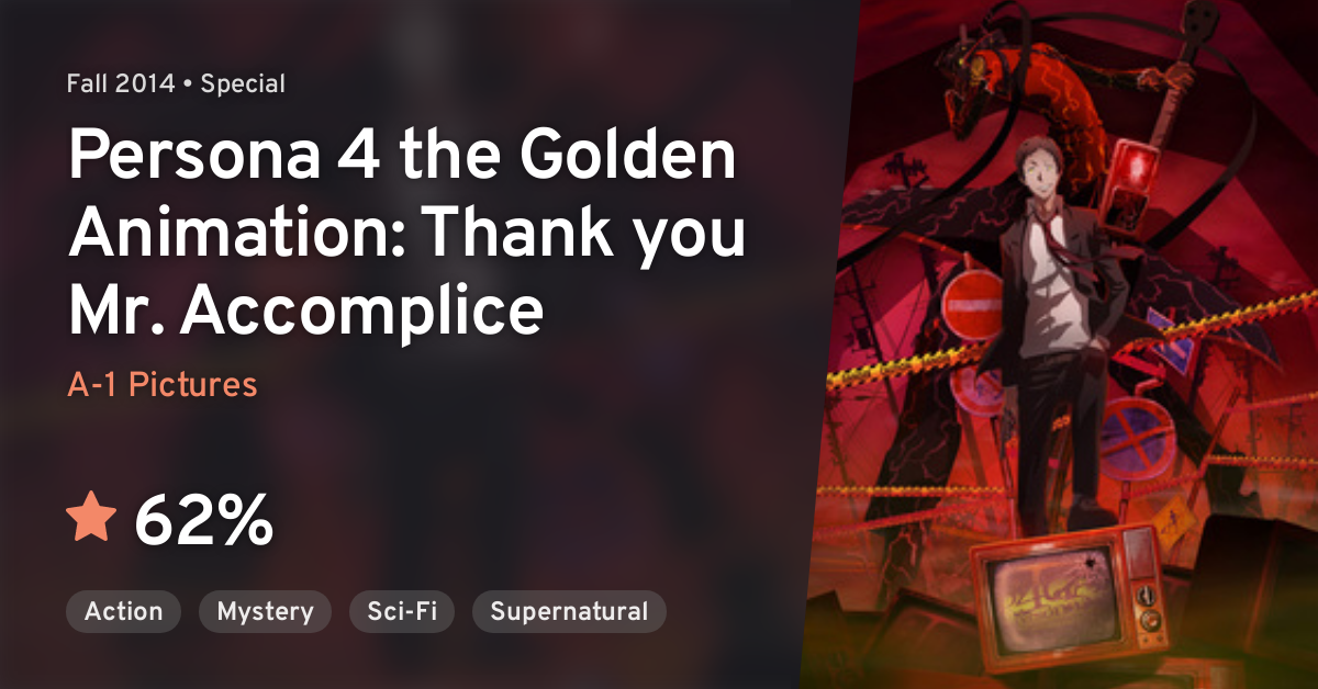 Persona 4 The Golden Animation Thank You Mr Accomplice Anilist