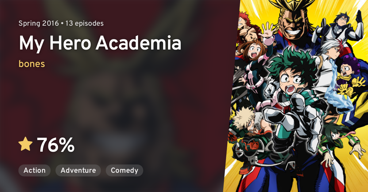 Boku no Hero Academia (My Hero Academia) · AniList