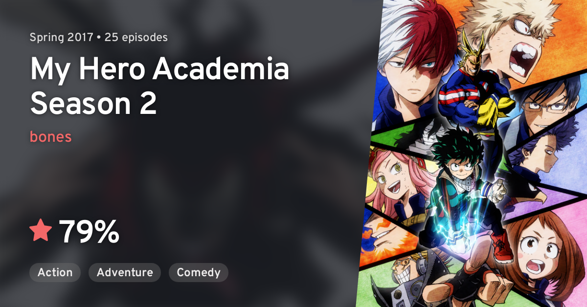 Boku no Hero Academia 2 (My Hero Academia Season 2) · AniList