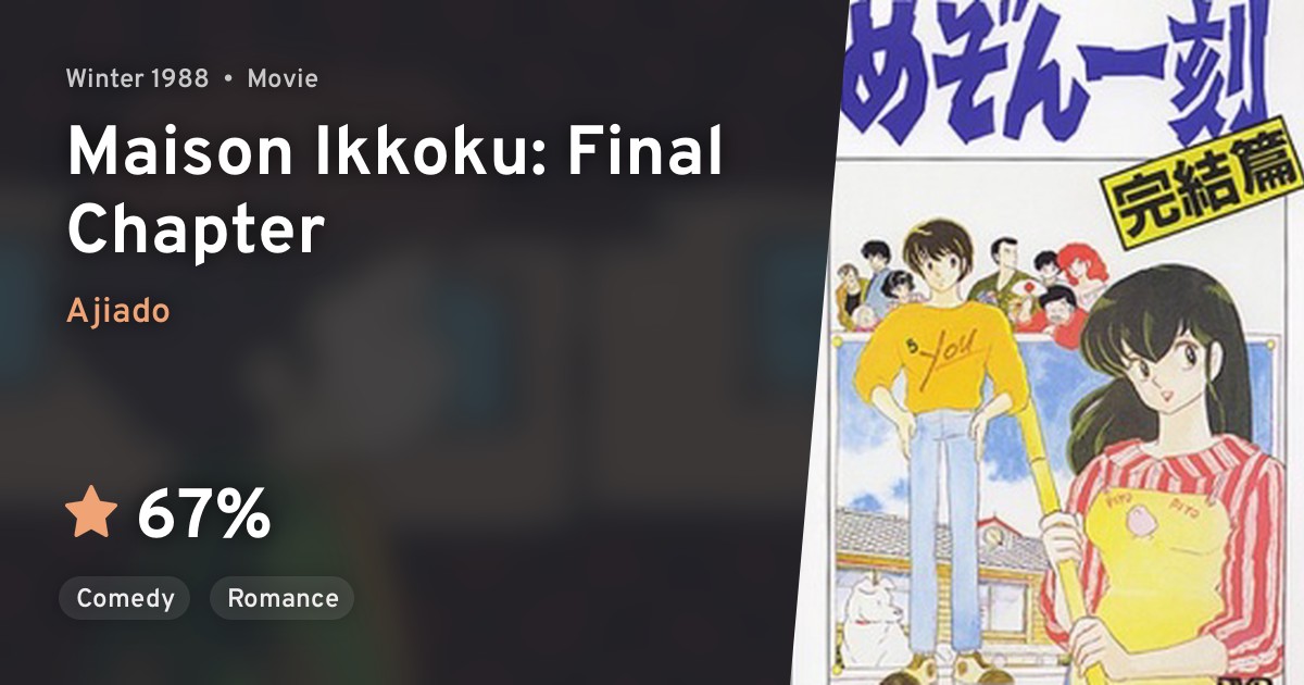 Maison Ikkoku Kanketsu Hen Maison Ikkoku Final Chapter Anilist