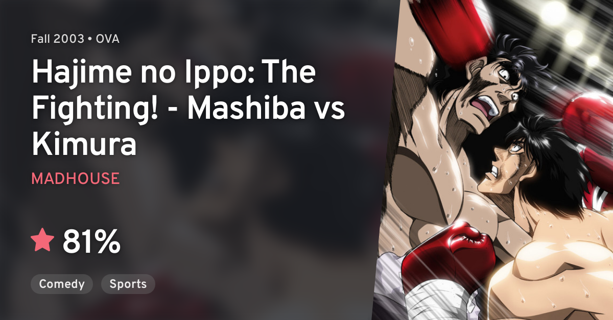 Hajime no Ippo - Mashiba vs. Kimura - Where to Watch and Stream Online –