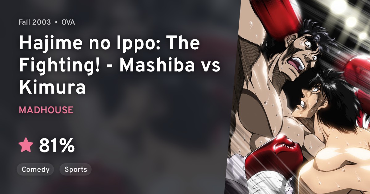 Hajime No Ippo Mashiba Vs Kimura Fighting Spirit Mashiba Vs Kimura Anilist