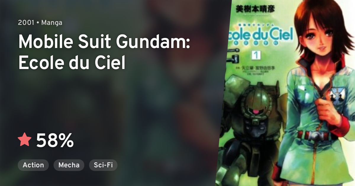 Kidou Senshi Gundam Ecole Du Ciel Mobile Suit Gundam Ecole Du Ciel Anilist