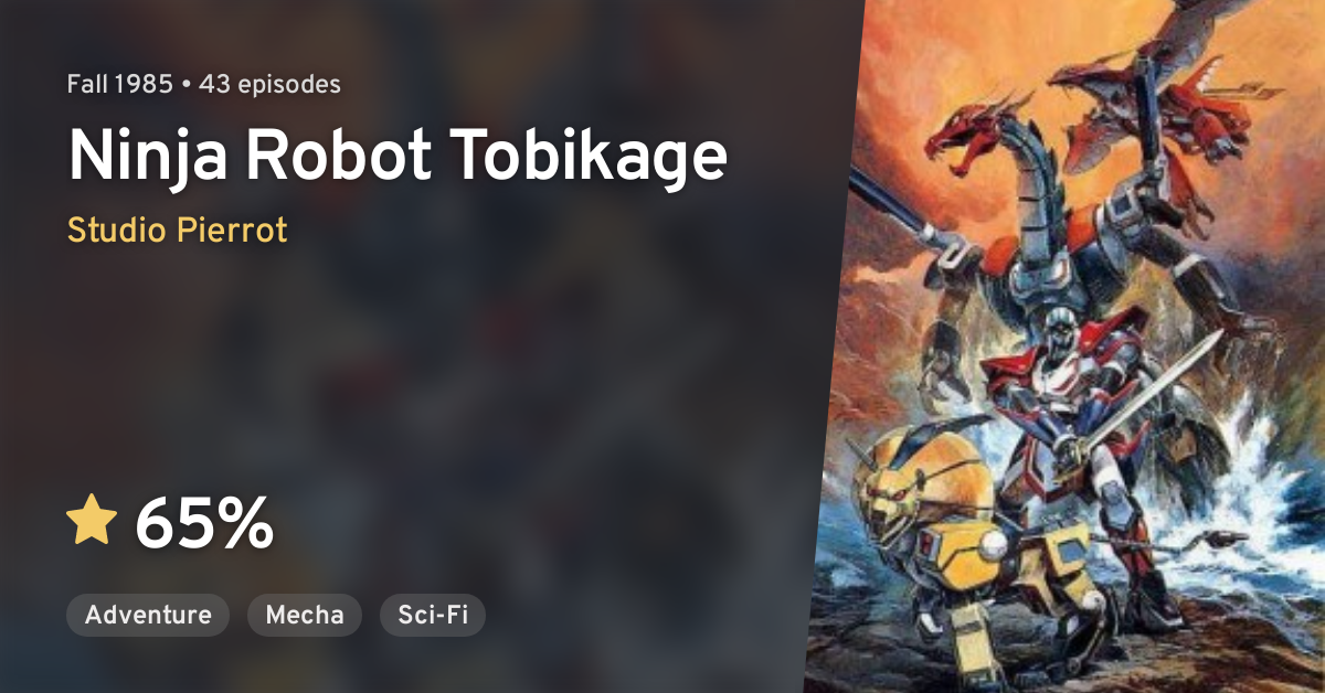 Ninja Senshi Tobikage (Ninja Robot Tobikage) · AniList Ninja Senshi Tobikage (Ninja Robot Tobikage) · AniList