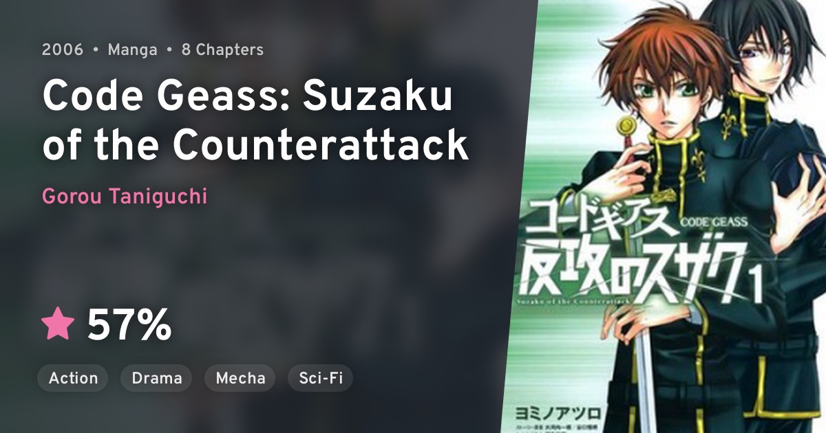 Code Geass Hankou No Suzaku Code Geass Suzaku Of The Counterattack Anilist