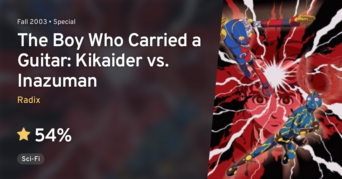 Guitar wo Motta Shounen: Kikaider VS Inazuman (The Boy Who Carried a  Guitar: Kikaider vs. Inazuman) · AniList