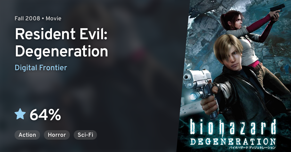 resident evil degeneration movie poster