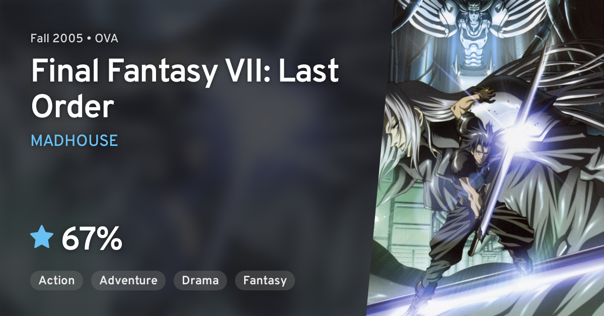 Final Fantasy Vii Last Order Anilist