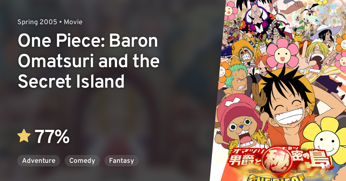 One Piece The Movie Omatsuri Danshaku To Himitsu No Shima One Piece Baron Omatsuri And The Secret Island Anilist