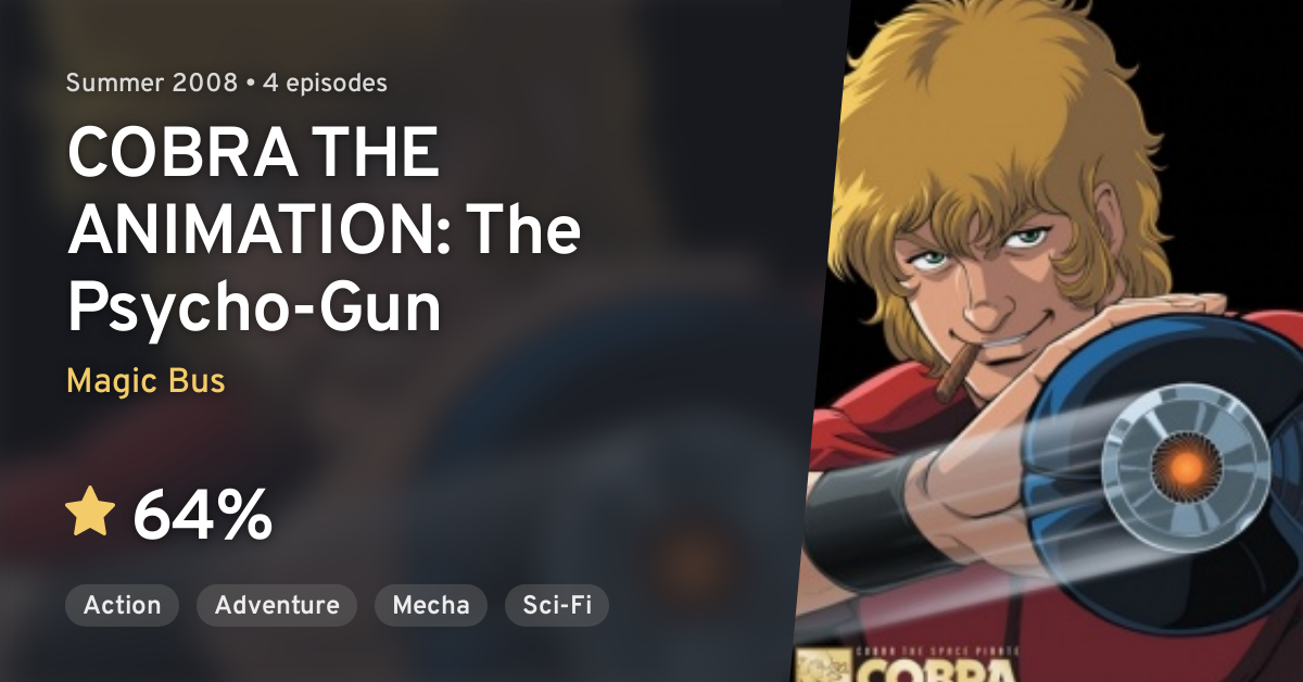 Cobra The Animation The Psychogun COBRA THE ANIMATION: The Psycho-Gun · AniList