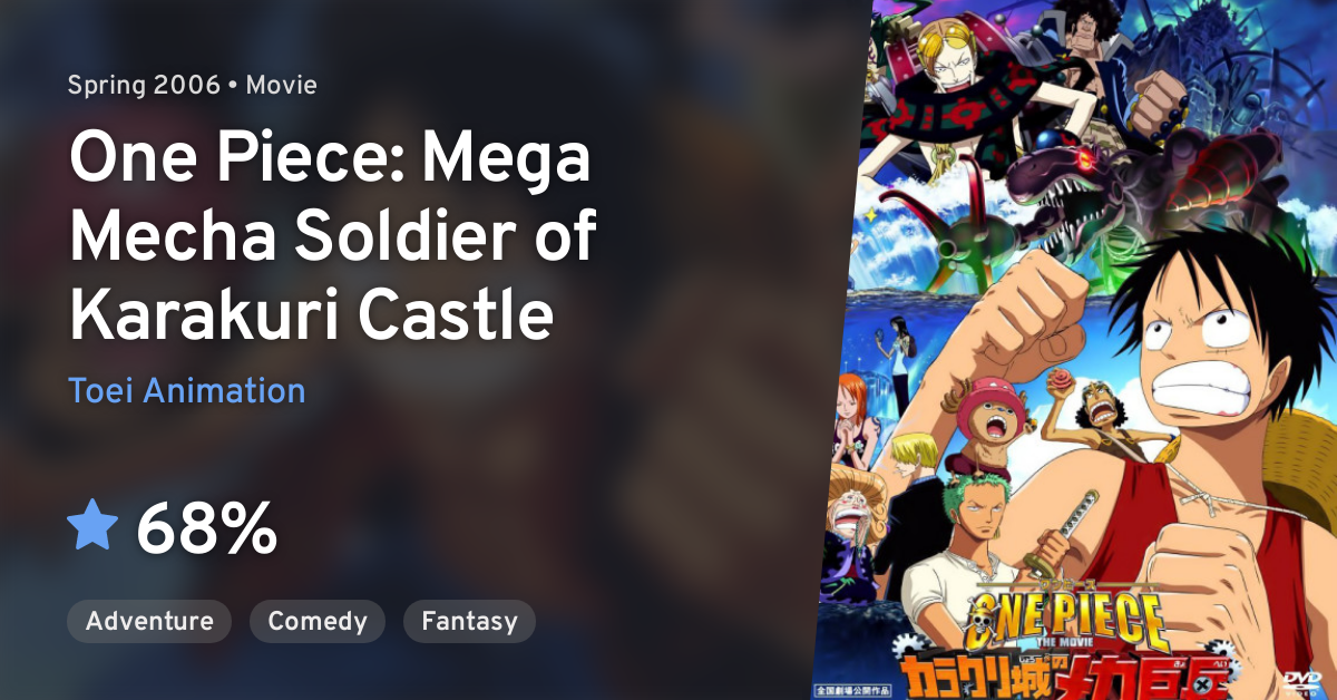 One Piece The Movie Karakuri Jou No Mecha Kyohei One Piece Mega Mecha Soldier Of Karakuri Castle Anilist