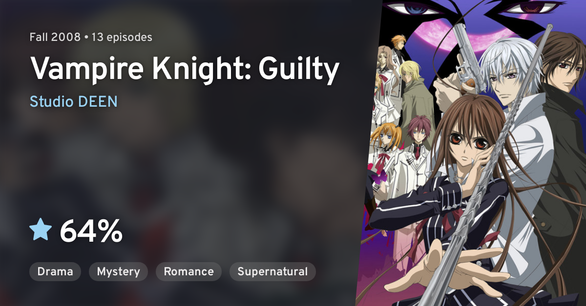 Anime Like Vampire Knight: Guilty