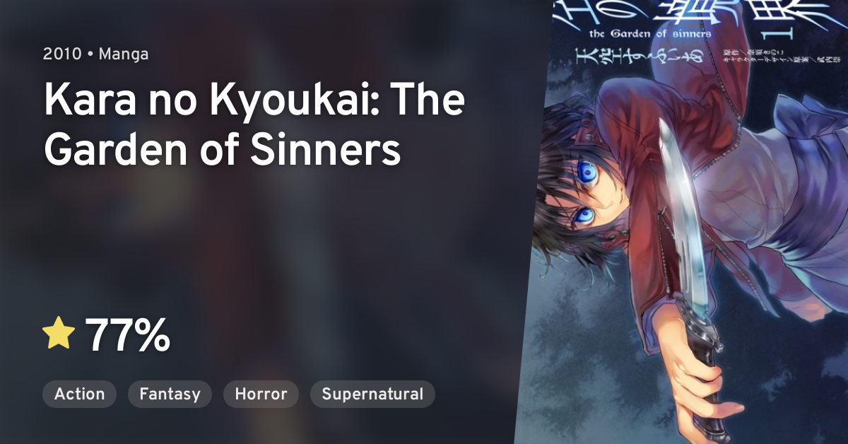 Kara No Kyoukai The Garden Of Sinners Anilist