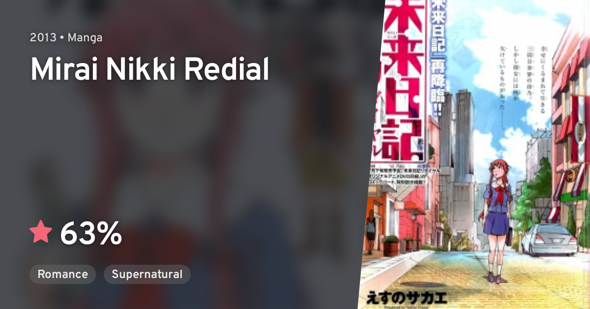 Mirai Nikki: Redial (The Future Diary: Redial) · AniList