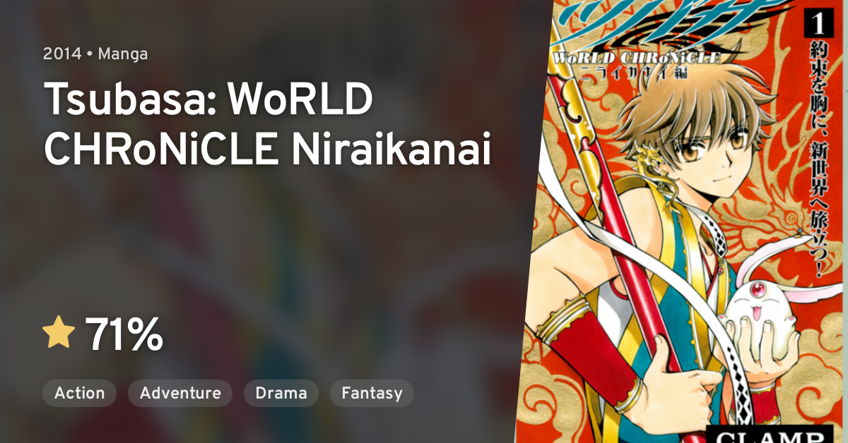 Tsubasa World Chronicle Nirai Kanai Hen Tsubasa World Chronicle Niraikanai Anilist