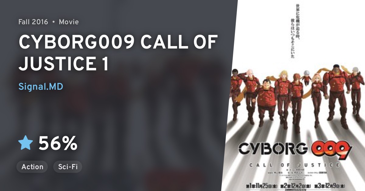 Cyborg009 Call Of Justice 1 Anilist