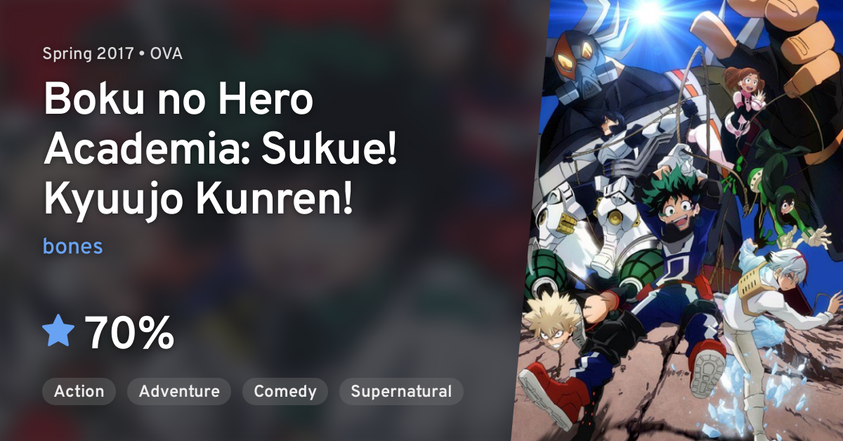 2016 My Hero Academia: Save! Rescue Training!