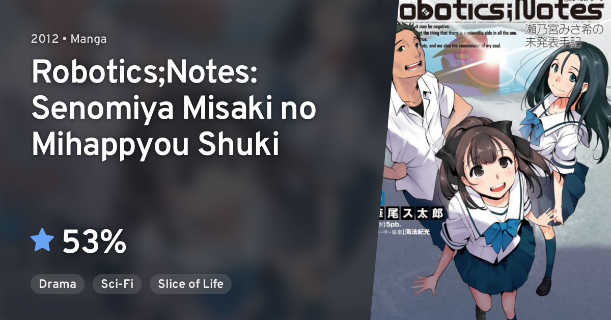 Robotics Notes Senomiya Misaki No Mihappyou Shuki Anilist