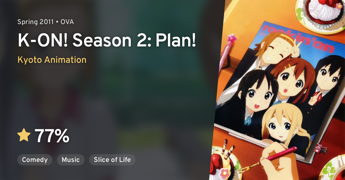K-ON!!: Keikaku! (K-ON! Season 2: Plan!) · AniList