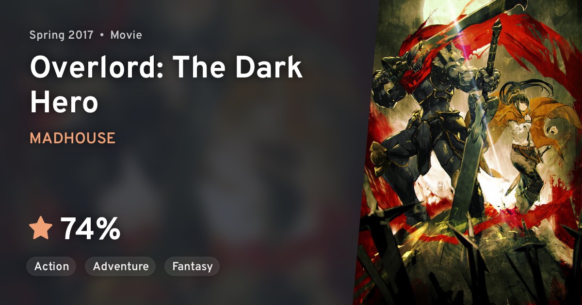 Overlord Shikkoku no Senshi (Overlord The Dark Hero) · AniList