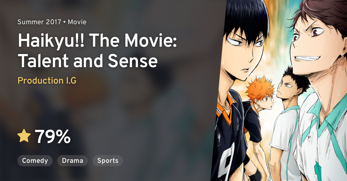 HAIKYU!! Movies Haikyu!! The Movie: Talent and Sense - Watch on Crunchyroll